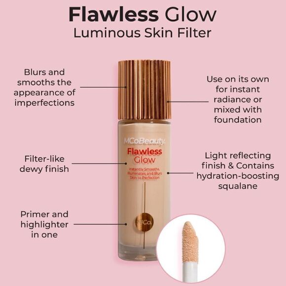 New Sealed MCoBeauty Flawless Glow Luminous Skin Filter Primer Natural Medium 5 - Picture 5 of 14